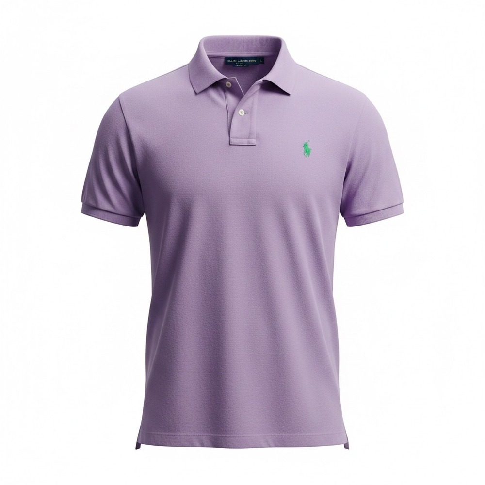 Ralph Lauren Sport Womens Purple Classic Fit Cotton Mesh Polo Shirt Large